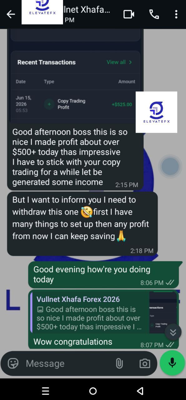 WhatsApp chat with Vullnet Xhafa — +$525 profit